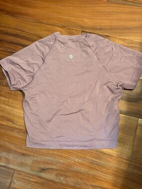 Lululemon Swiftly Tech Cropped Short Sleeve Top Mauve Pink Seamless (0771) 4